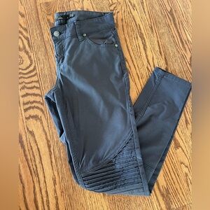 prAna Womens Brenna Moto Skinny Pant Womens Size 4 Coal Gray Climbing Hiking EUC